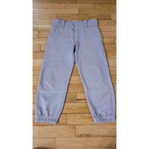 CP Clutch Youth Large Gray Baseball Pants Elastic Bottom Softball Game Practice - Picture 1 of 7